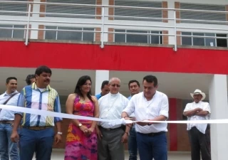 Entrega de obras de infraestructura educativa construidas en el Corregimiento El Morro.